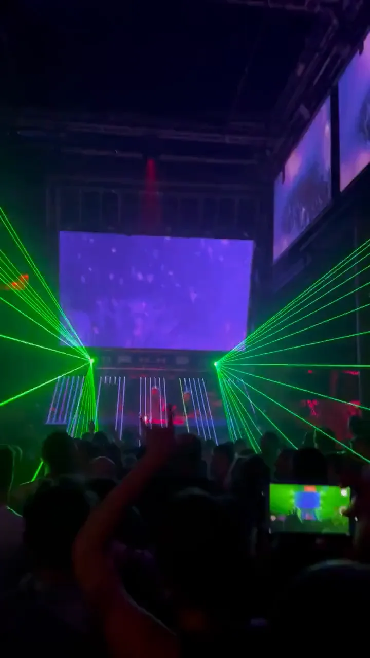 Main stage with lasers and LED screens