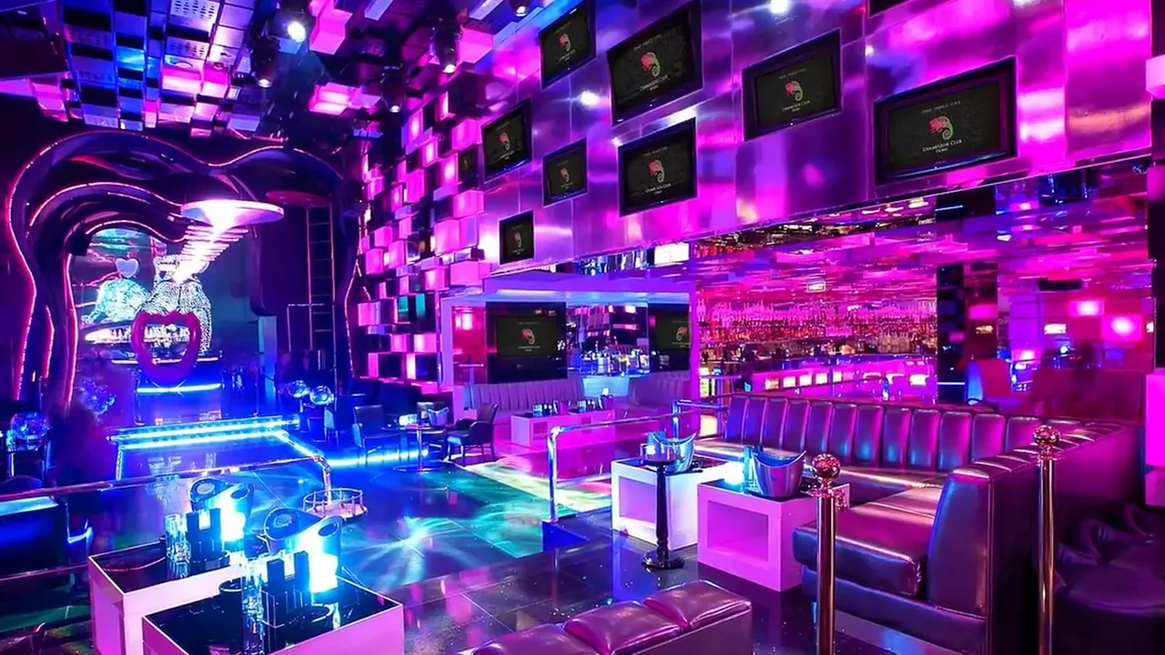 The magenta VIP lounge